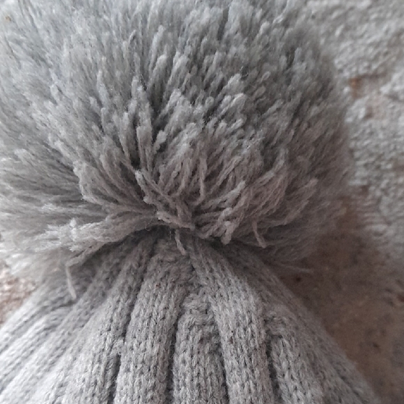 Michael Kors Light Gray Pom-Pom Beanie - Picture 3 of 4